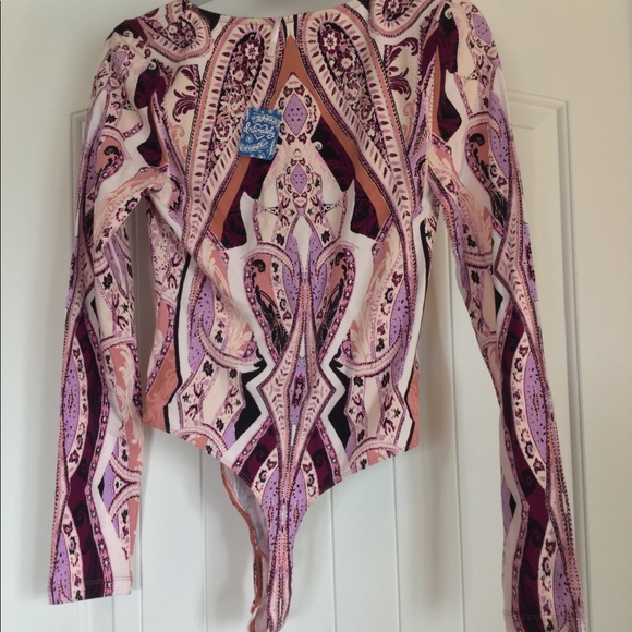 NWT sz M Free People Pick a Place bodysuit ivory - Picture 4 of 6